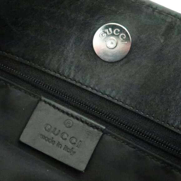 vtg GUCCI black nylon shoulder bag 001-3167 - Picture 4 of 13